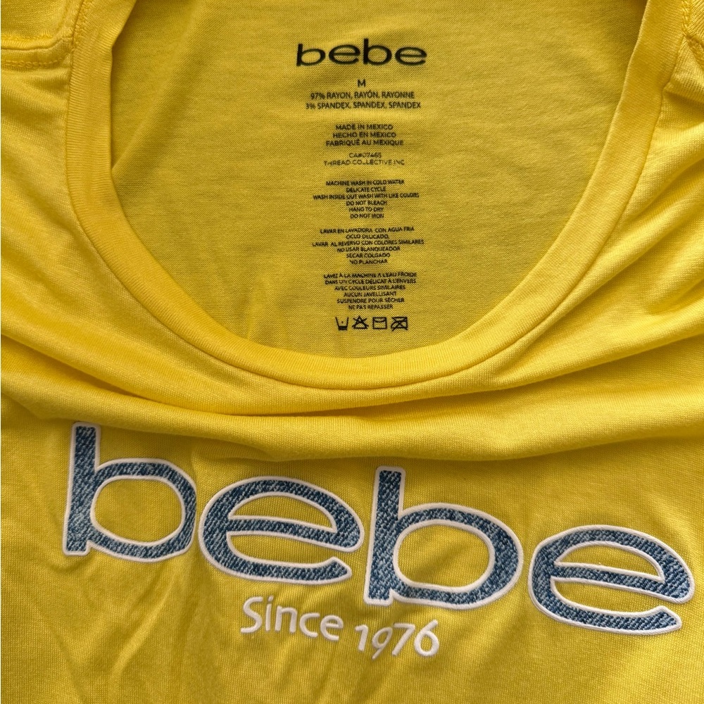 bebe Yellow Short Sleeve Tee - Picture 5 of 5